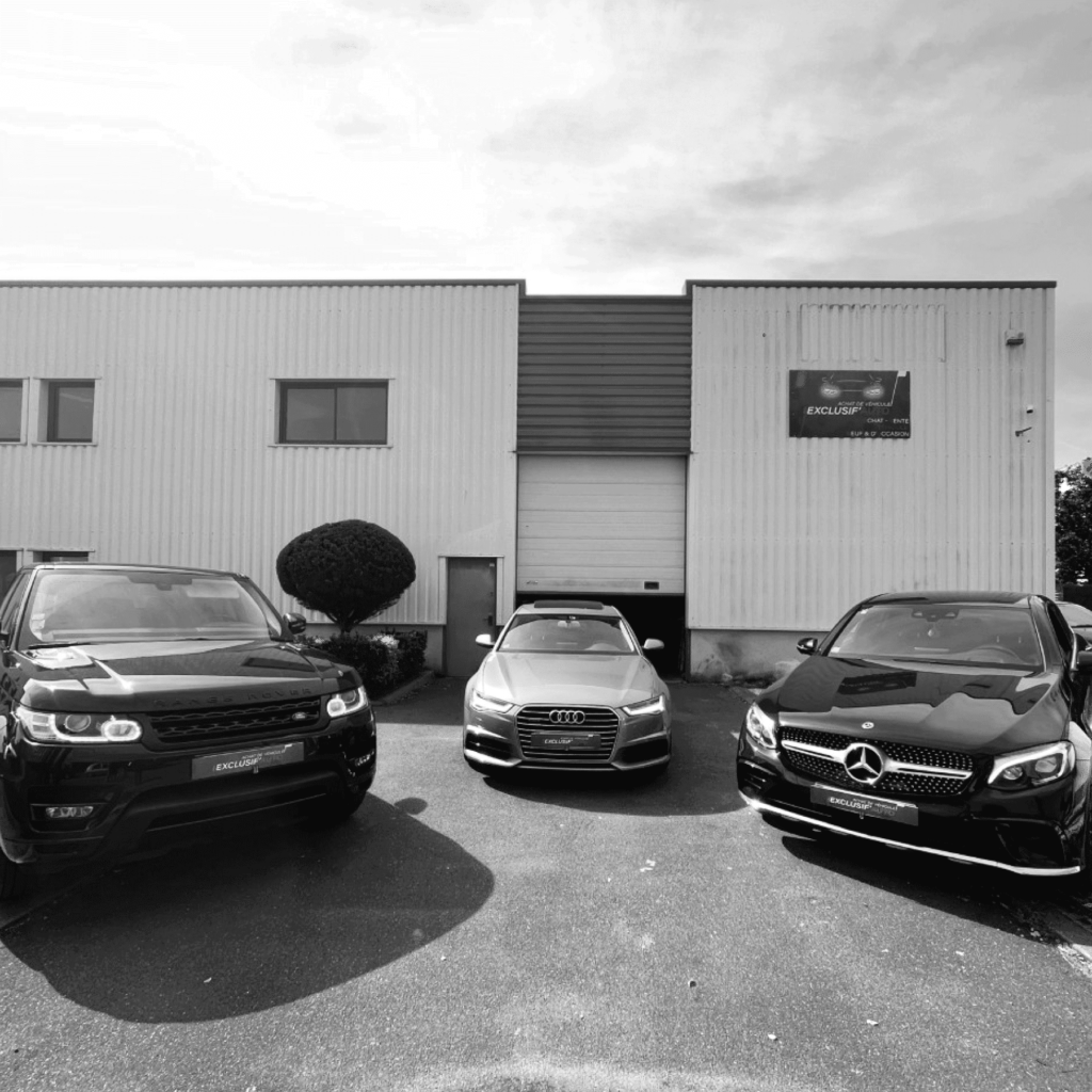 Vue du Garage Exclusif Auto de Mery sur Oise depuis le Parking